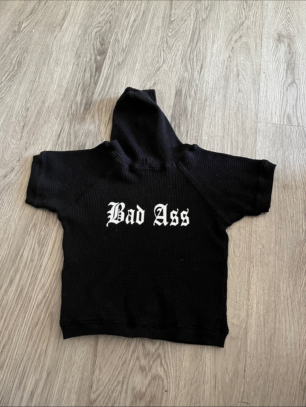 Black 'Bad Ass' Hooded Dog Tee